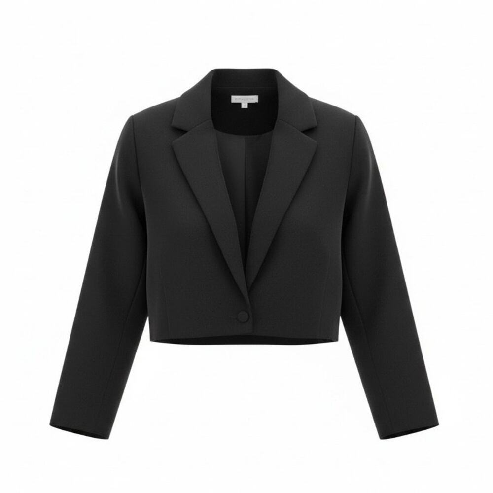 Gianni Bini Black Cropped Blazer Jacket Women’s Size 10 NWT